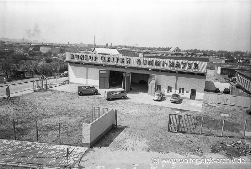 Betriebsgelände Gummi Mayer in Bickendorf 1957