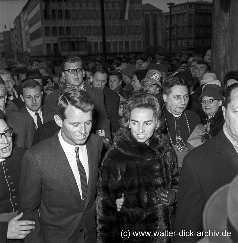 Besuch von Ethel und Robert Kennedy in Köln 1964