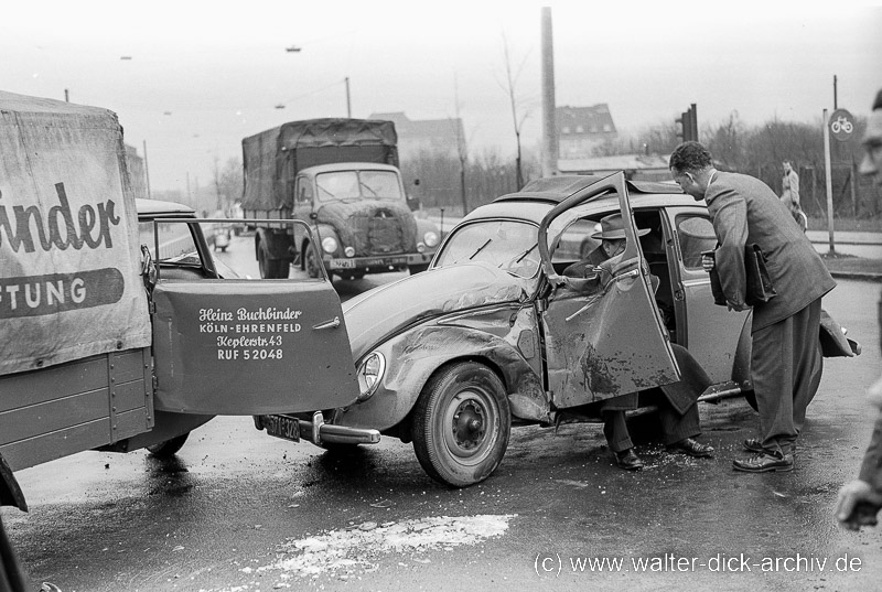 Unfall mit einem Verletzten 1956