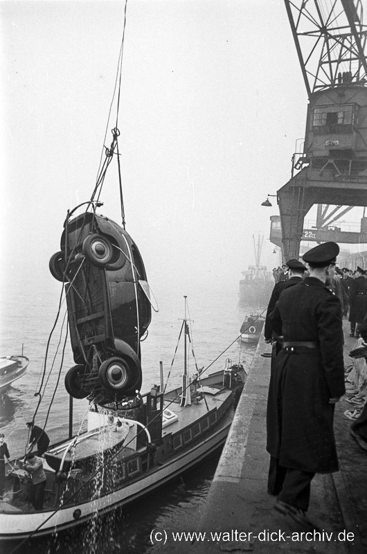 Tödlicher Unfall im Hafen 1953