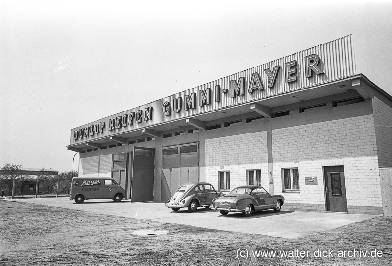 Betriebsstätte der Fa. Gummi Mayer in Bickendorf 1957