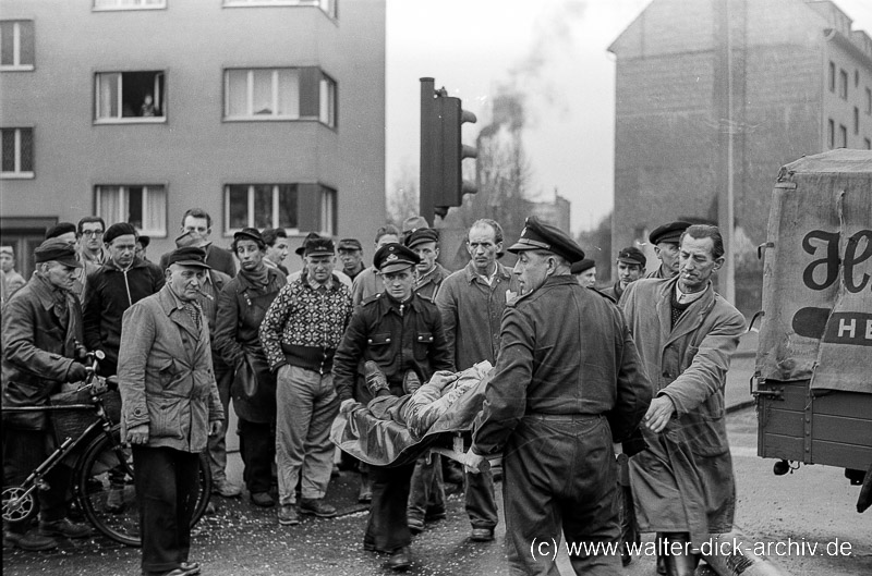 Unfall mit einem Verletzten 1956