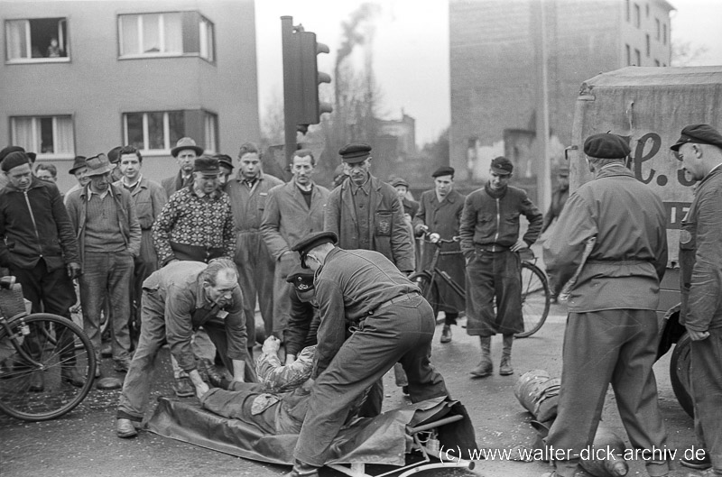 Unfall mit einem Verletzten 1956