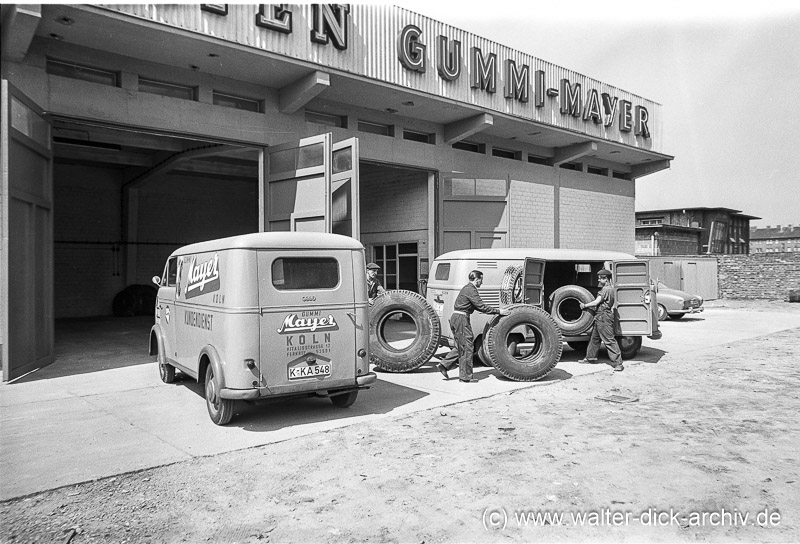 Betriebsstätte der Fa. Gummi Mayer in Bickendorf 1957